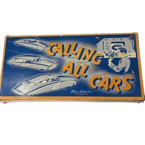 Vintage Calling All Cars Board Game Parker Brothers Complete w/ Box Cars